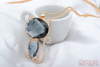 春芳新款MY-00105貓貓水晶項(xiàng)鏈 可愛靈動(dòng)，點(diǎn)亮日常穿搭